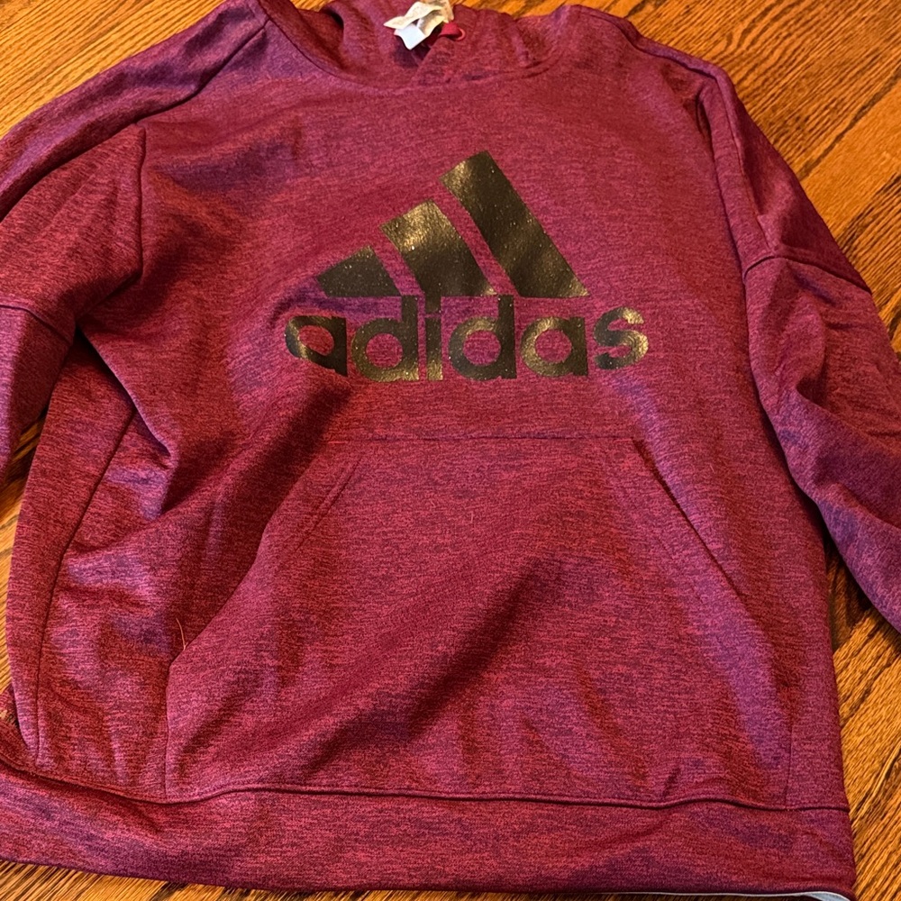 Adidas Maroon Sweatshirt with Black Logo